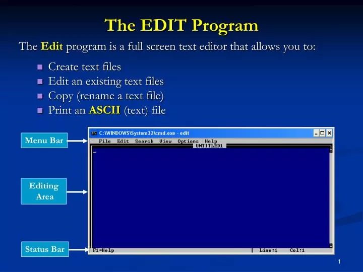 the edit program
