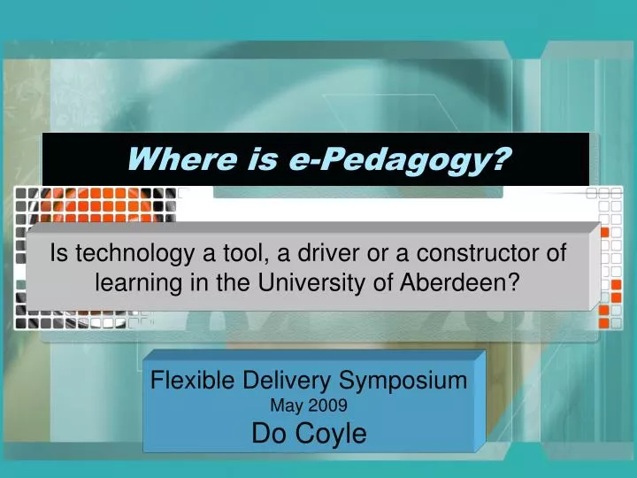 where is e pedagogy