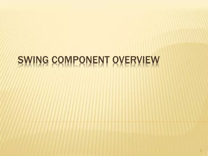 swing component overview