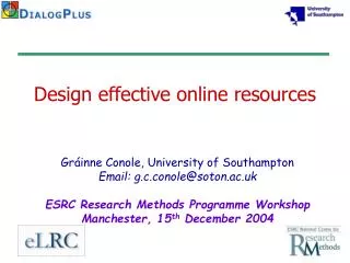 Design effective online resources