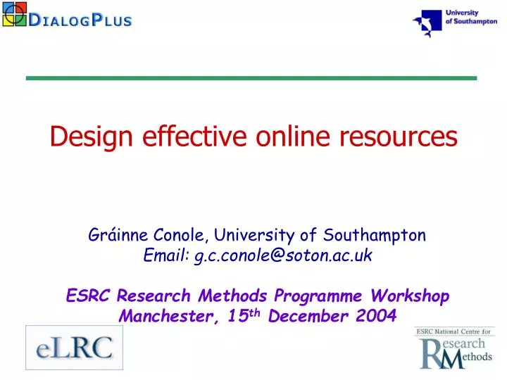 design effective online resources