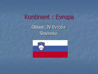 kontinent evropa
