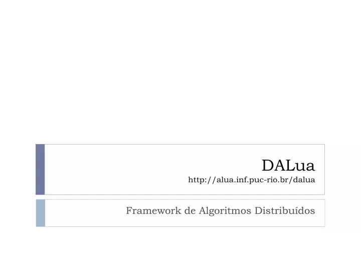 dalua http alua inf puc rio br dalua