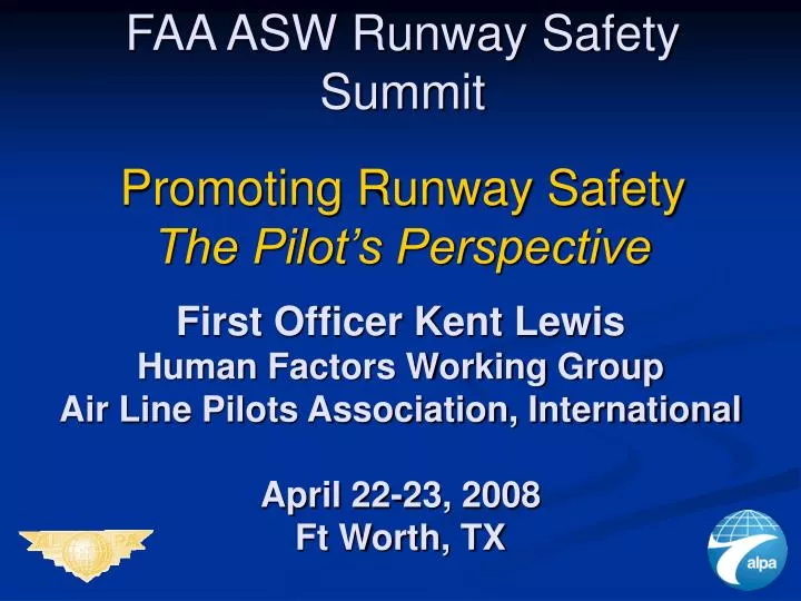 faa asw runway safety summit