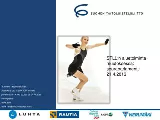 Suomen Taitoluisteluliitto Radiokatu 20, 00093 SLU, Finland