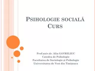 psihologie social curs