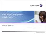 ALMR Project Management in Agile mode - slide 1