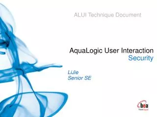 AquaLogic User Interaction Security