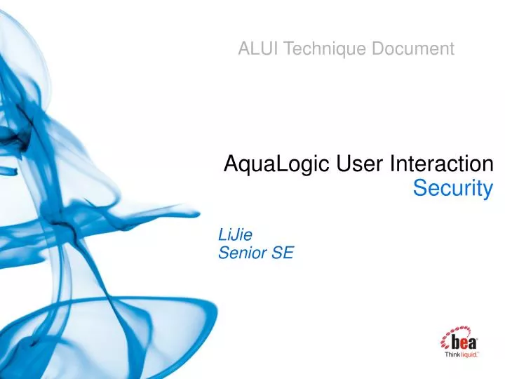 aqualogic user interaction security