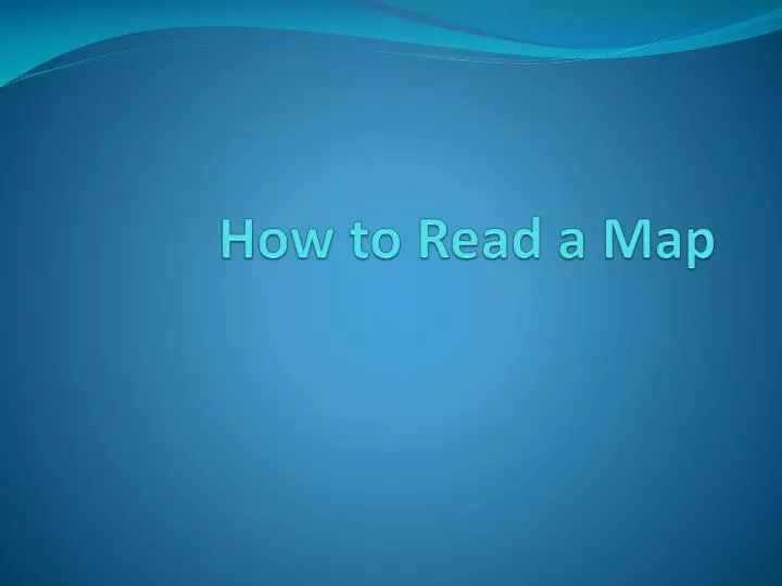 how to read a map