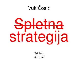 spletna strategija
