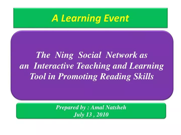 a learning event