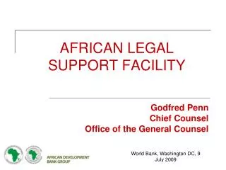 AFRICAN LEGAL SUPPORT FACILITY