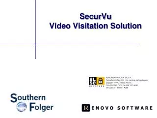 SecurVu Video Visitation Solution