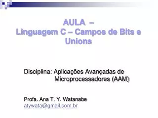 aula linguagem c campos de bits e unions