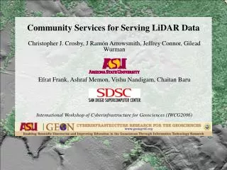 Community Services for Serving LiDAR Data