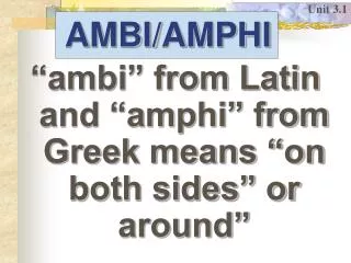 AMBI/AMPHI