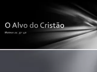 o alvo do crist o