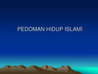 pedoman hidup islami