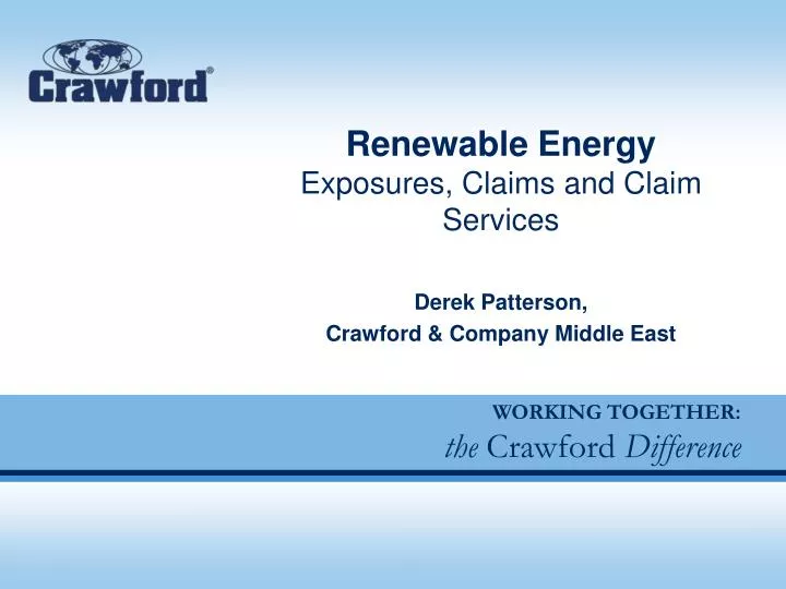 renewable energy exposures claims and claim services