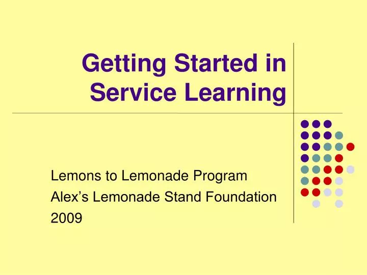 lemons to lemonade program alex s lemonade stand foundation 2009