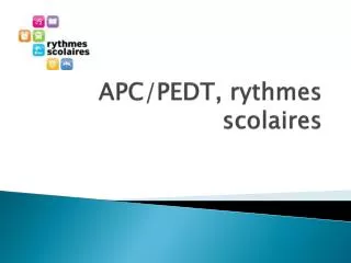 apc pedt rythmes scolaires