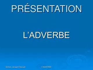 pr sentation