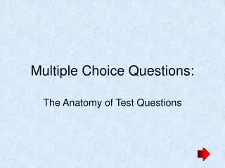 Multiple Choice Questions: