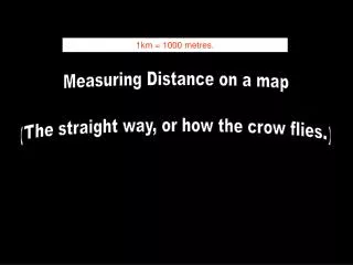 Measuring Distance on a map (The straight way, or how the crow flies.)