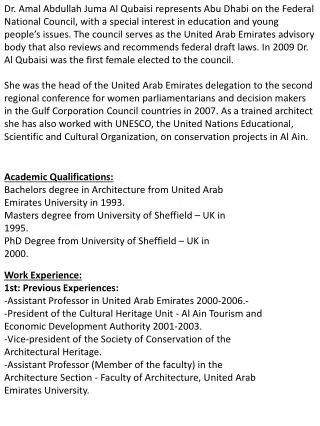 Academic Qualifications: