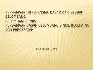 eko nursulistiyo