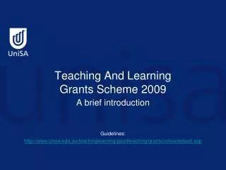 Teaching And Learning Grants Scheme 2009