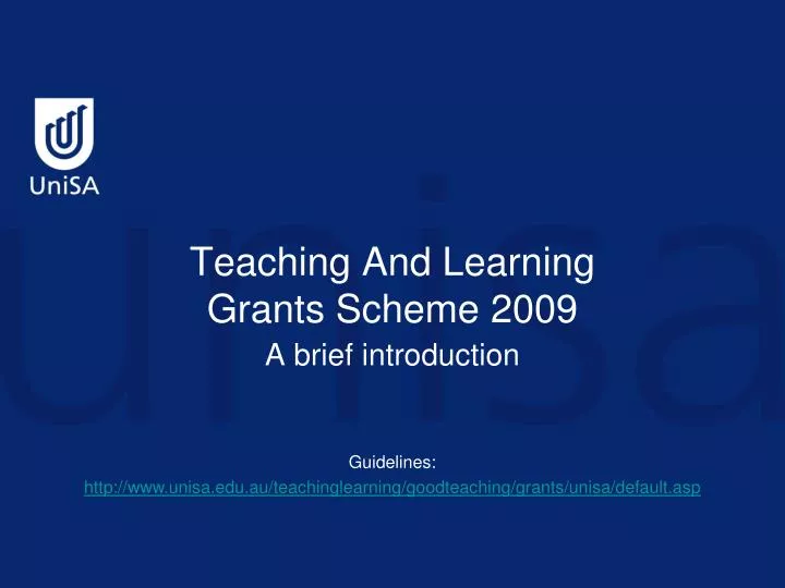 teaching and learning grants scheme 2009