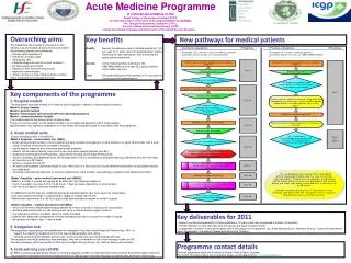 Acute Medicine Programme A clinician-led initiative of the