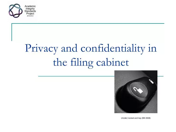 privacy and confidentiality in the filing cabinet