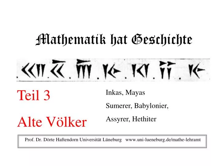 mathematik hat geschichte