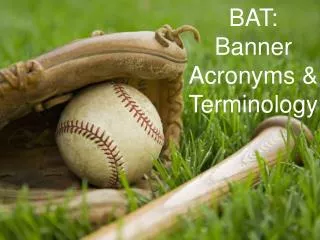 BAT: Banner Acronyms &amp; Terminology