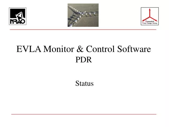 evla monitor control software pdr