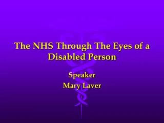 The NHS Through The Eyes of a Disabled Person