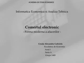 academia de studii economice