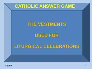 CATHOLIC ANSWER GAME