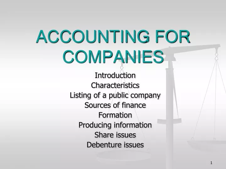 accounting for companies