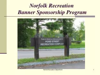 Norfolk Recreation Banner Sponsorship Program