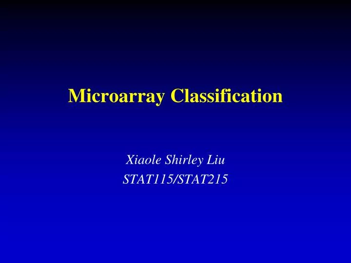 microarray classification