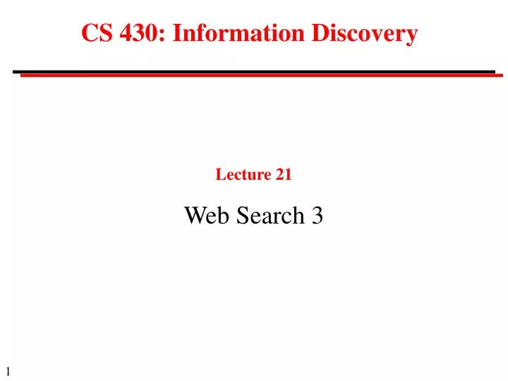 cs 430 information discovery