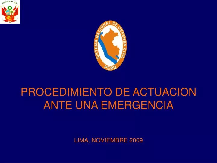 procedimiento de actuacion ante una emergencia