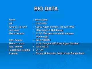 bio data