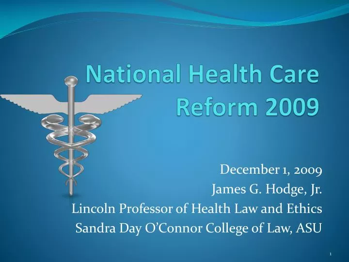 national health care reform 2009