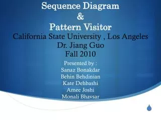 Sequence Diagram &amp; Pattern Visitor