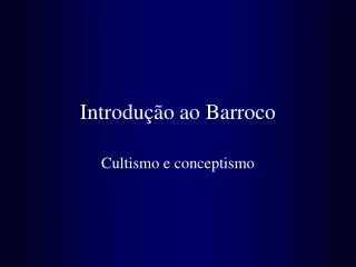 introdu o ao barroco